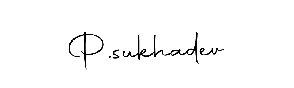 The best way (Autography-DOLnW) to make a short signature is to pick only two or three words in your name. The name P.sukhadev include a total of six letters. For converting this name. P.sukhadev signature style 10 images and pictures png