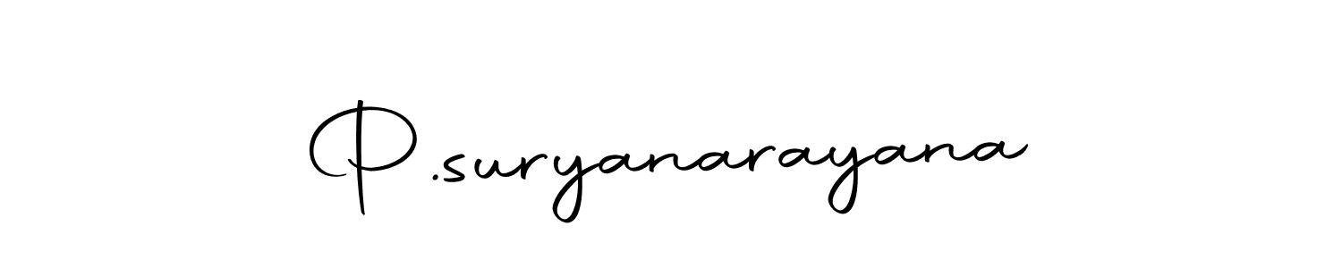 Use a signature maker to create a handwritten signature online. With this signature software, you can design (Autography-DOLnW) your own signature for name P.suryanarayana. P.suryanarayana signature style 10 images and pictures png