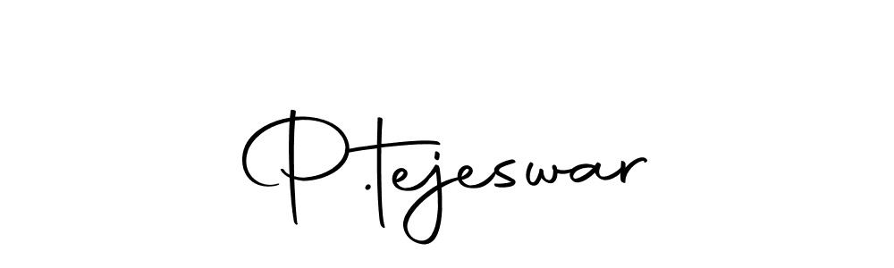 Use a signature maker to create a handwritten signature online. With this signature software, you can design (Autography-DOLnW) your own signature for name P.tejeswar. P.tejeswar signature style 10 images and pictures png