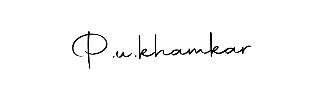 You can use this online signature creator to create a handwritten signature for the name P.u.khamkar. This is the best online autograph maker. P.u.khamkar signature style 10 images and pictures png