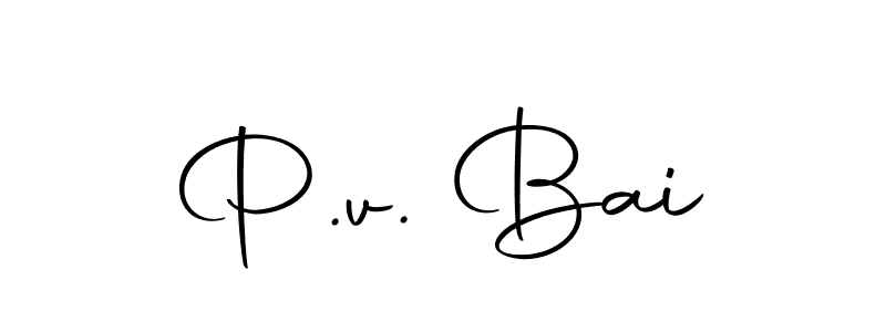 Design your own signature with our free online signature maker. With this signature software, you can create a handwritten (Autography-DOLnW) signature for name P.v. Bai. P.v. Bai signature style 10 images and pictures png