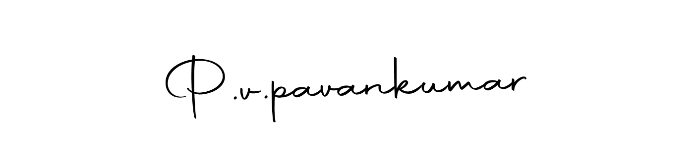 Create a beautiful signature design for name P.v.pavankumar. With this signature (Autography-DOLnW) fonts, you can make a handwritten signature for free. P.v.pavankumar signature style 10 images and pictures png