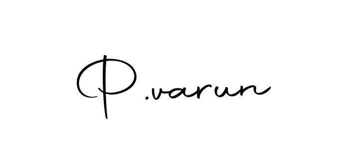 Design your own signature with our free online signature maker. With this signature software, you can create a handwritten (Autography-DOLnW) signature for name P.varun. P.varun signature style 10 images and pictures png