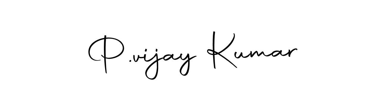 Use a signature maker to create a handwritten signature online. With this signature software, you can design (Autography-DOLnW) your own signature for name P.vijay Kumar. P.vijay Kumar signature style 10 images and pictures png