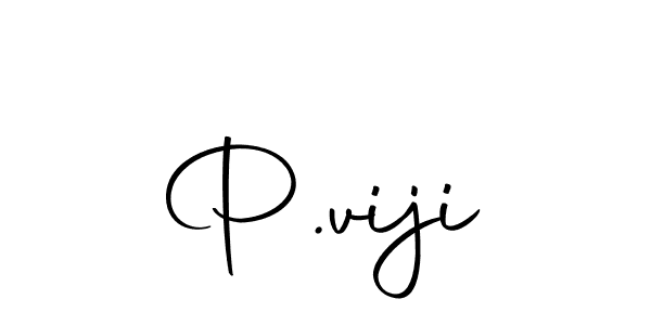 Design your own signature with our free online signature maker. With this signature software, you can create a handwritten (Autography-DOLnW) signature for name P.viji. P.viji signature style 10 images and pictures png