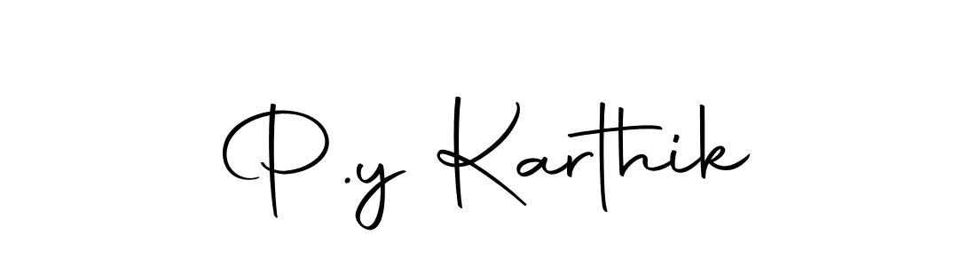 Make a beautiful signature design for name P.y Karthik. With this signature (Autography-DOLnW) style, you can create a handwritten signature for free. P.y Karthik signature style 10 images and pictures png