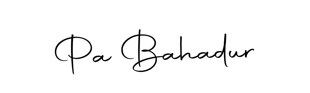 Use a signature maker to create a handwritten signature online. With this signature software, you can design (Autography-DOLnW) your own signature for name Pa Bahadur. Pa Bahadur signature style 10 images and pictures png