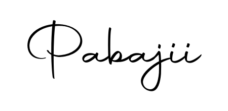 Practice writing Pabajii with the flow of Autography-DOLnW lettering. A fantastic source of inspiration for developing your personal signature style. Pabajii signature style 10 images and pictures png