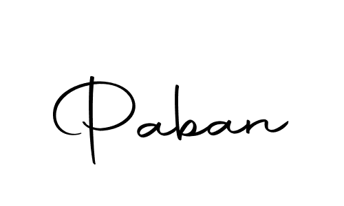 Design your own signature with our free online signature maker. With this signature software, you can create a handwritten (Autography-DOLnW) signature for name Paban. Paban signature style 10 images and pictures png