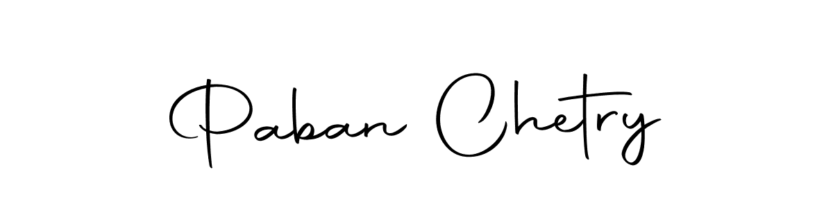 How to make Paban Chetry name signature. Use Autography-DOLnW style for creating short signs online. This is the latest handwritten sign. Paban Chetry signature style 10 images and pictures png
