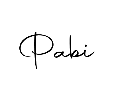 Use a signature maker to create a handwritten signature online. With this signature software, you can design (Autography-DOLnW) your own signature for name Pabi. Pabi signature style 10 images and pictures png
