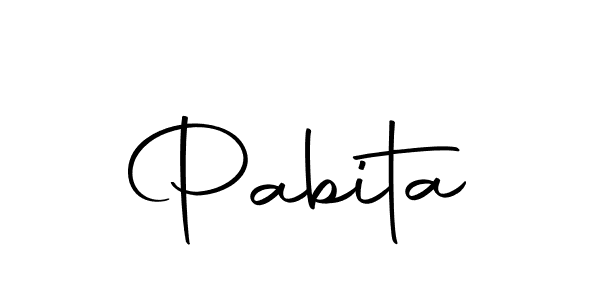 Design your own signature with our free online signature maker. With this signature software, you can create a handwritten (Autography-DOLnW) signature for name Pabita. Pabita signature style 10 images and pictures png