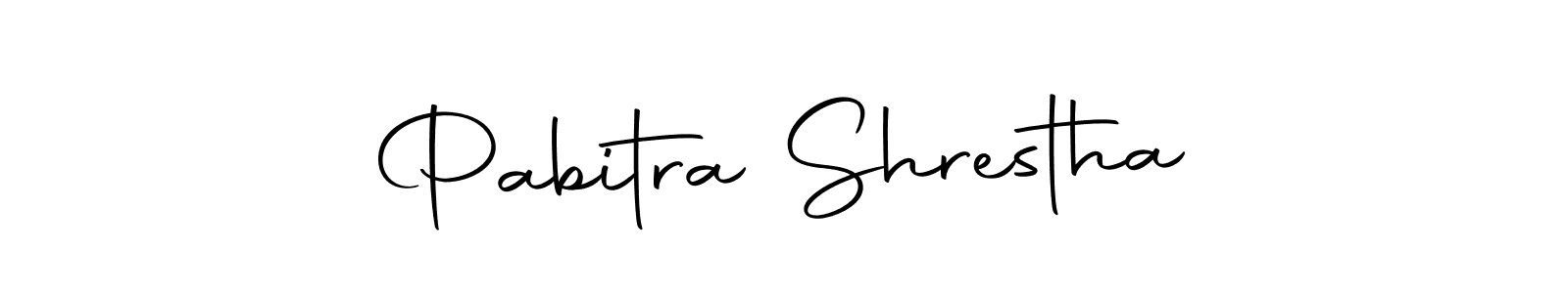 How to make Pabitra Shrestha name signature. Use Autography-DOLnW style for creating short signs online. This is the latest handwritten sign. Pabitra Shrestha signature style 10 images and pictures png