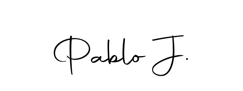 Make a beautiful signature design for name Pablo J.. With this signature (Autography-DOLnW) style, you can create a handwritten signature for free. Pablo J. signature style 10 images and pictures png