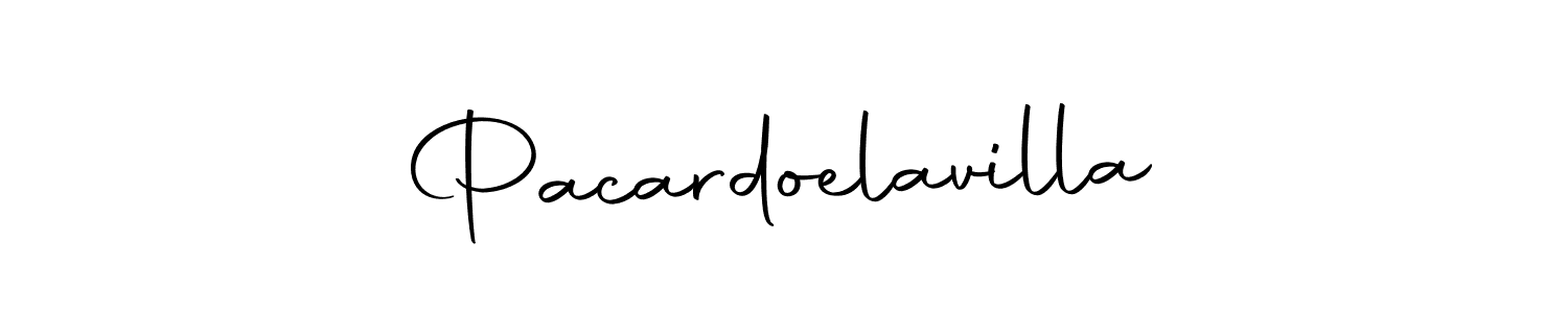 How to make Pacardoelavilla name signature. Use Autography-DOLnW style for creating short signs online. This is the latest handwritten sign. Pacardoelavilla signature style 10 images and pictures png