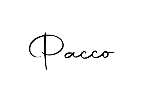 Design your own signature with our free online signature maker. With this signature software, you can create a handwritten (Autography-DOLnW) signature for name Pacco. Pacco signature style 10 images and pictures png