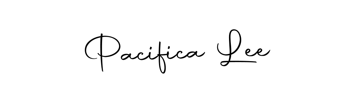 How to make Pacifica Lee name signature. Use Autography-DOLnW style for creating short signs online. This is the latest handwritten sign. Pacifica Lee signature style 10 images and pictures png