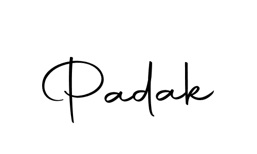 Use a signature maker to create a handwritten signature online. With this signature software, you can design (Autography-DOLnW) your own signature for name Padak. Padak signature style 10 images and pictures png