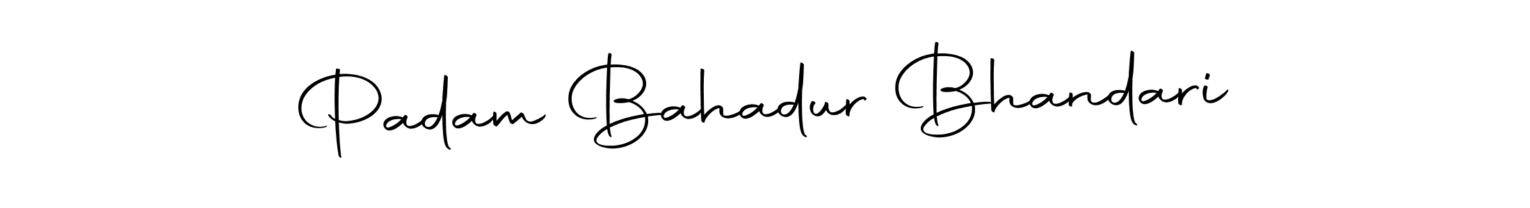 Make a beautiful signature design for name Padam Bahadur Bhandari. With this signature (Autography-DOLnW) style, you can create a handwritten signature for free. Padam Bahadur Bhandari signature style 10 images and pictures png