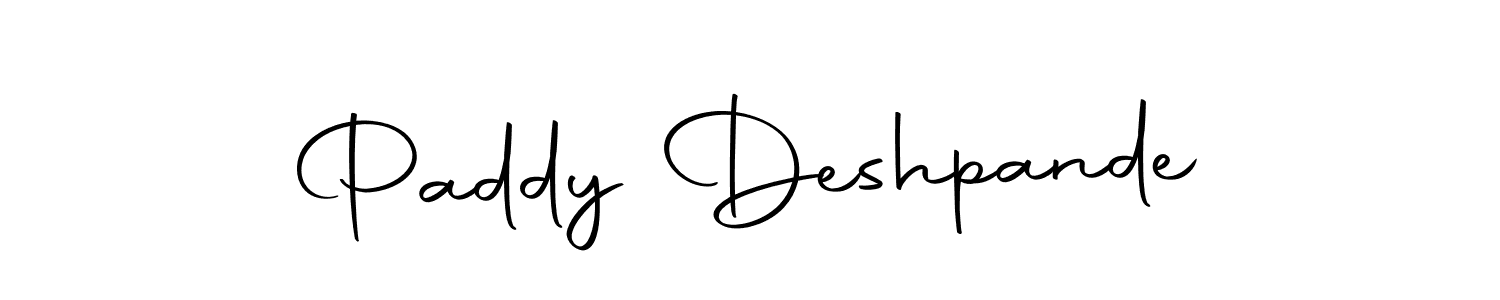 Create a beautiful signature design for name Paddy Deshpande. With this signature (Autography-DOLnW) fonts, you can make a handwritten signature for free. Paddy Deshpande signature style 10 images and pictures png