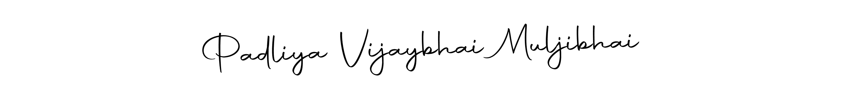 How to make Padliya Vijaybhai Muljibhai name signature. Use Autography-DOLnW style for creating short signs online. This is the latest handwritten sign. Padliya Vijaybhai Muljibhai signature style 10 images and pictures png