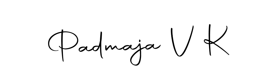 Use a signature maker to create a handwritten signature online. With this signature software, you can design (Autography-DOLnW) your own signature for name Padmaja V K. Padmaja V K signature style 10 images and pictures png