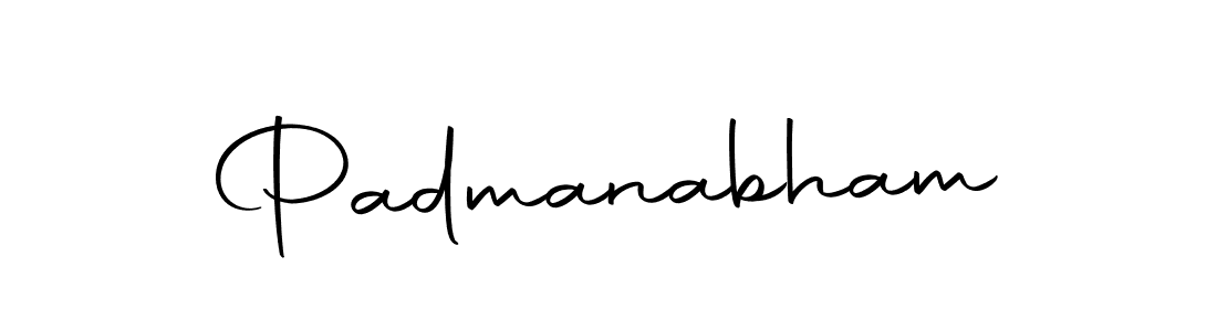 Design your own signature with our free online signature maker. With this signature software, you can create a handwritten (Autography-DOLnW) signature for name Padmanabham. Padmanabham signature style 10 images and pictures png