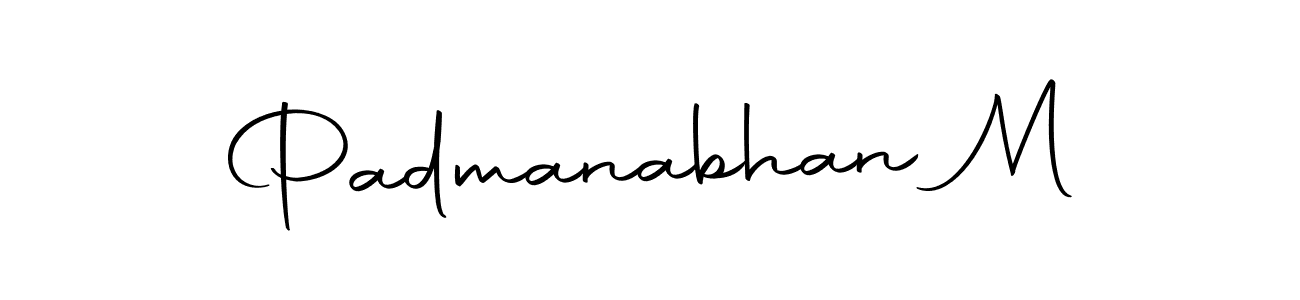 How to make Padmanabhan M signature? Autography-DOLnW is a professional autograph style. Create handwritten signature for Padmanabhan M name. Padmanabhan M signature style 10 images and pictures png