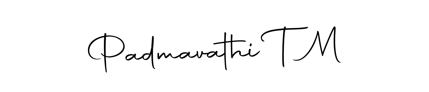 How to make Padmavathi T M name signature. Use Autography-DOLnW style for creating short signs online. This is the latest handwritten sign. Padmavathi T M signature style 10 images and pictures png
