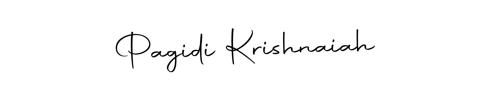 Make a beautiful signature design for name Pagidi Krishnaiah. Use this online signature maker to create a handwritten signature for free. Pagidi Krishnaiah signature style 10 images and pictures png