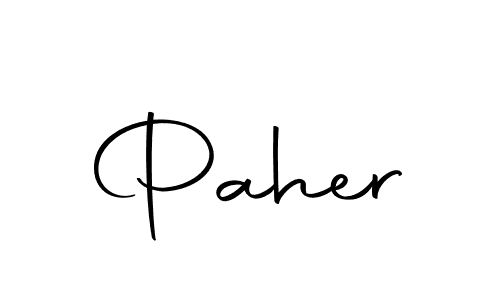 Create a beautiful signature design for name Paher. With this signature (Autography-DOLnW) fonts, you can make a handwritten signature for free. Paher signature style 10 images and pictures png