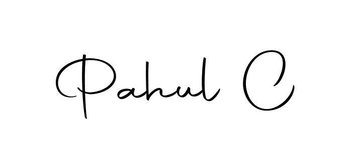 How to make Pahul C name signature. Use Autography-DOLnW style for creating short signs online. This is the latest handwritten sign. Pahul C signature style 10 images and pictures png
