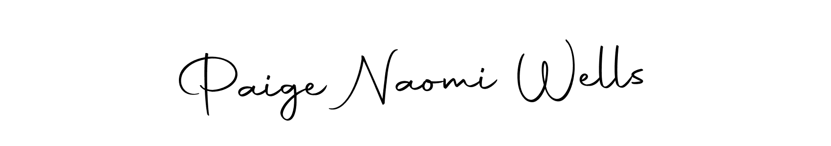 Design your own signature with our free online signature maker. With this signature software, you can create a handwritten (Autography-DOLnW) signature for name Paige Naomi Wells. Paige Naomi Wells signature style 10 images and pictures png