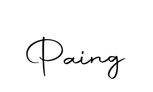 if you are searching for the best signature style for your name Paing. so please give up your signature search. here we have designed multiple signature styles  using Autography-DOLnW. Paing signature style 10 images and pictures png