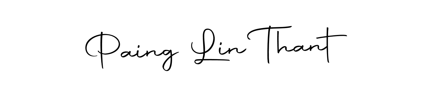 You should practise on your own different ways (Autography-DOLnW) to write your name (Paing Lin Thant) in signature. don't let someone else do it for you. Paing Lin Thant signature style 10 images and pictures png