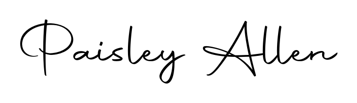 Master the art of signing with Paisley Allen written in fluent Autography-DOLnW script. A great template to practice and refine your handwriting. Paisley Allen signature style 10 images and pictures png