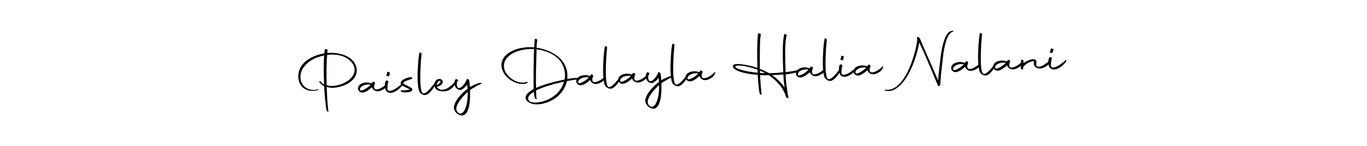 Here are the top 10 professional signature styles for the name Paisley Dalayla Halia Nalani. These are the best autograph styles you can use for your name. Paisley Dalayla Halia Nalani signature style 10 images and pictures png