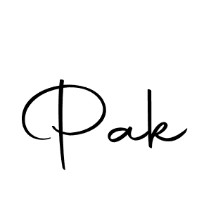 Use a signature maker to create a handwritten signature online. With this signature software, you can design (Autography-DOLnW) your own signature for name Pak. Pak signature style 10 images and pictures png