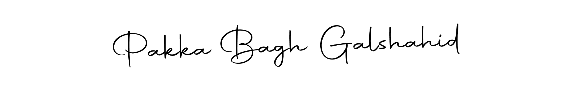 The best way (Autography-DOLnW) to make a short signature is to pick only two or three words in your name. The name Pakka Bagh Galshahid include a total of six letters. For converting this name. Pakka Bagh Galshahid signature style 10 images and pictures png