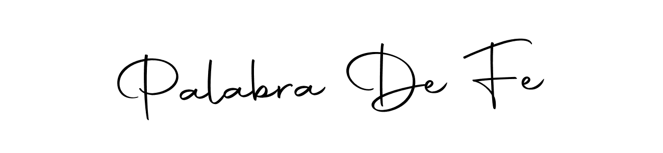 How to make Palabra De Fe name signature. Use Autography-DOLnW style for creating short signs online. This is the latest handwritten sign. Palabra De Fe signature style 10 images and pictures png