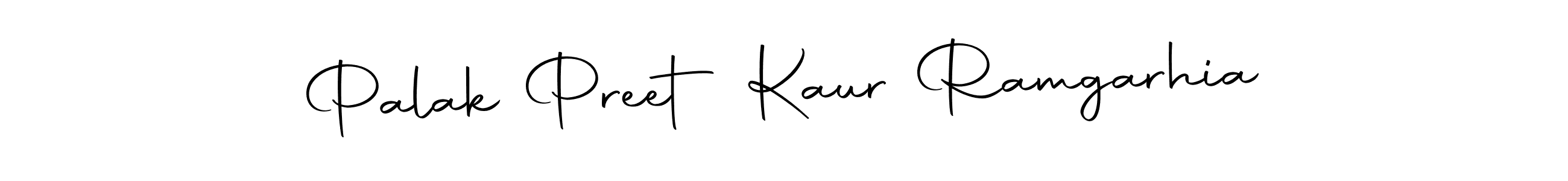 Also we have Palak Preet Kaur Ramgarhia name is the best signature style. Create professional handwritten signature collection using Autography-DOLnW autograph style. Palak Preet Kaur Ramgarhia signature style 10 images and pictures png