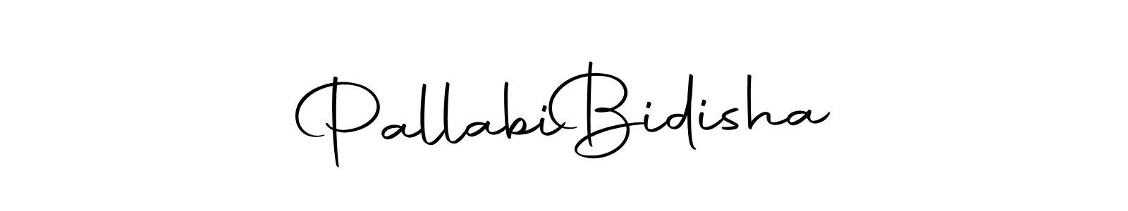 The best way (Autography-DOLnW) to make a short signature is to pick only two or three words in your name. The name Pallabi  Bidisha include a total of six letters. For converting this name. Pallabi  Bidisha signature style 10 images and pictures png