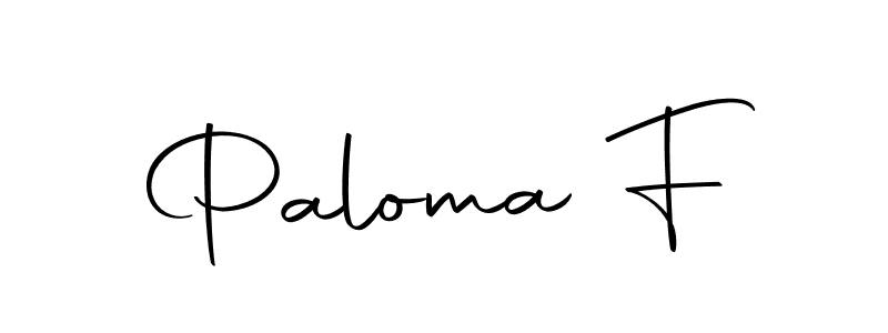Make a beautiful signature design for name Paloma F. Use this online signature maker to create a handwritten signature for free. Paloma F signature style 10 images and pictures png