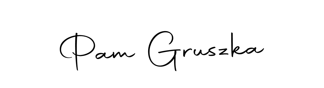Create a beautiful signature design for name Pam Gruszka. With this signature (Autography-DOLnW) fonts, you can make a handwritten signature for free. Pam Gruszka signature style 10 images and pictures png