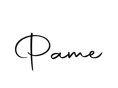 Design your own signature with our free online signature maker. With this signature software, you can create a handwritten (Autography-DOLnW) signature for name Pame. Pame signature style 10 images and pictures png
