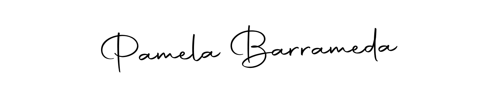 How to make Pamela Barrameda name signature. Use Autography-DOLnW style for creating short signs online. This is the latest handwritten sign. Pamela Barrameda signature style 10 images and pictures png
