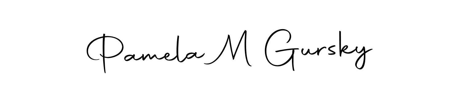 How to Draw Pamela M Gursky signature style? Autography-DOLnW is a latest design signature styles for name Pamela M Gursky. Pamela M Gursky signature style 10 images and pictures png