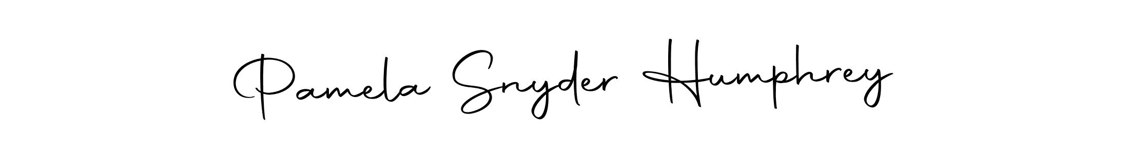 Design your own signature with our free online signature maker. With this signature software, you can create a handwritten (Autography-DOLnW) signature for name Pamela Snyder Humphrey. Pamela Snyder Humphrey signature style 10 images and pictures png