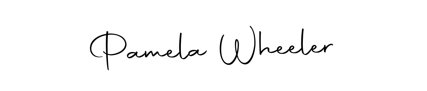How to make Pamela Wheeler name signature. Use Autography-DOLnW style for creating short signs online. This is the latest handwritten sign. Pamela Wheeler signature style 10 images and pictures png