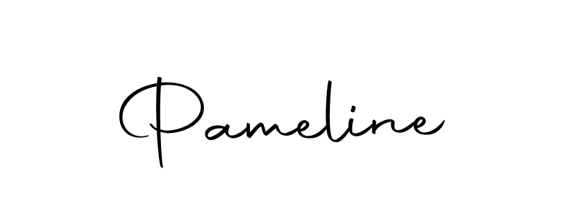 The best way (Autography-DOLnW) to make a short signature is to pick only two or three words in your name. The name Pameline include a total of six letters. For converting this name. Pameline signature style 10 images and pictures png